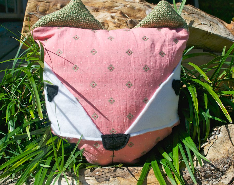 Pink Fox Pillow